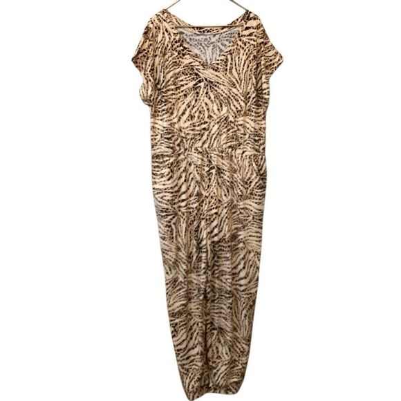 Comfort Code By Cuddle Duds Plus XL Jumpsuit Romper With Pockets Animal Print - Picture 6 of 12